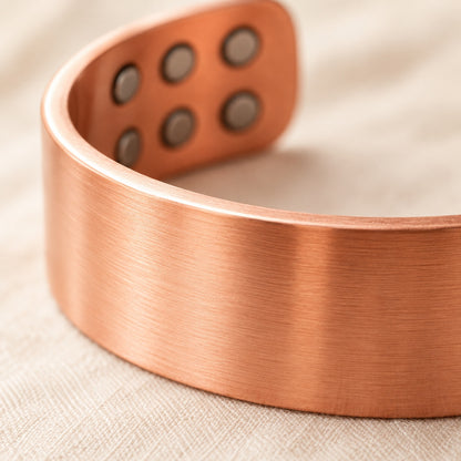 Copper&Ease — Anvil Brushed Copper Cuff — surface detail