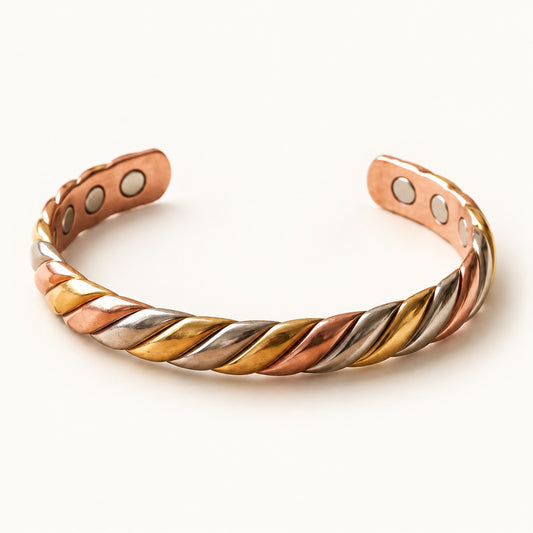 Copper&Ease — Bog Three-Tone Twist Cuff — product view