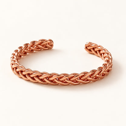 Copper&Ease — Bramble Braided Copper Cuff — product view