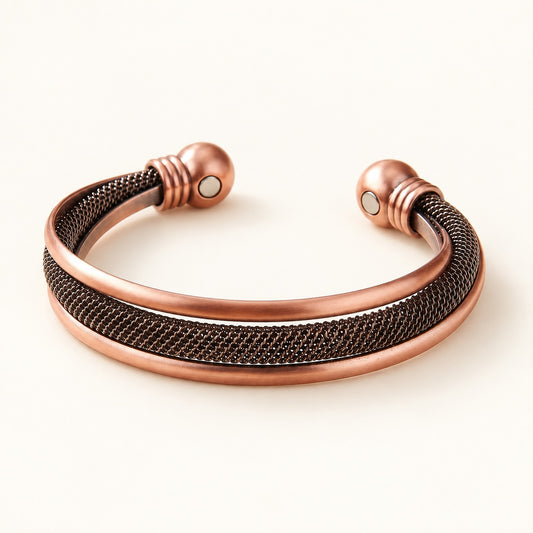 Copper&Ease — Cairn Mesh Copper Cuff — product view