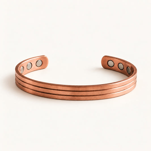 Copper&Ease — Core Grooved Copper Cuff — product view