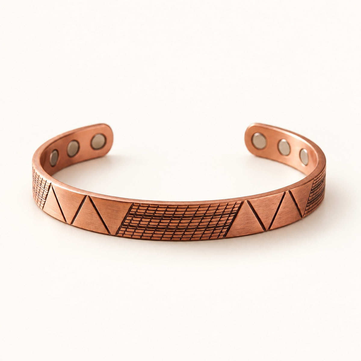 Copper&Ease — Crest Geometric Magnetic Copper Cuff — product view