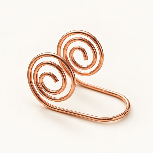 Copper&Ease — Flow Spiral Copper Hand Bracelet — product view