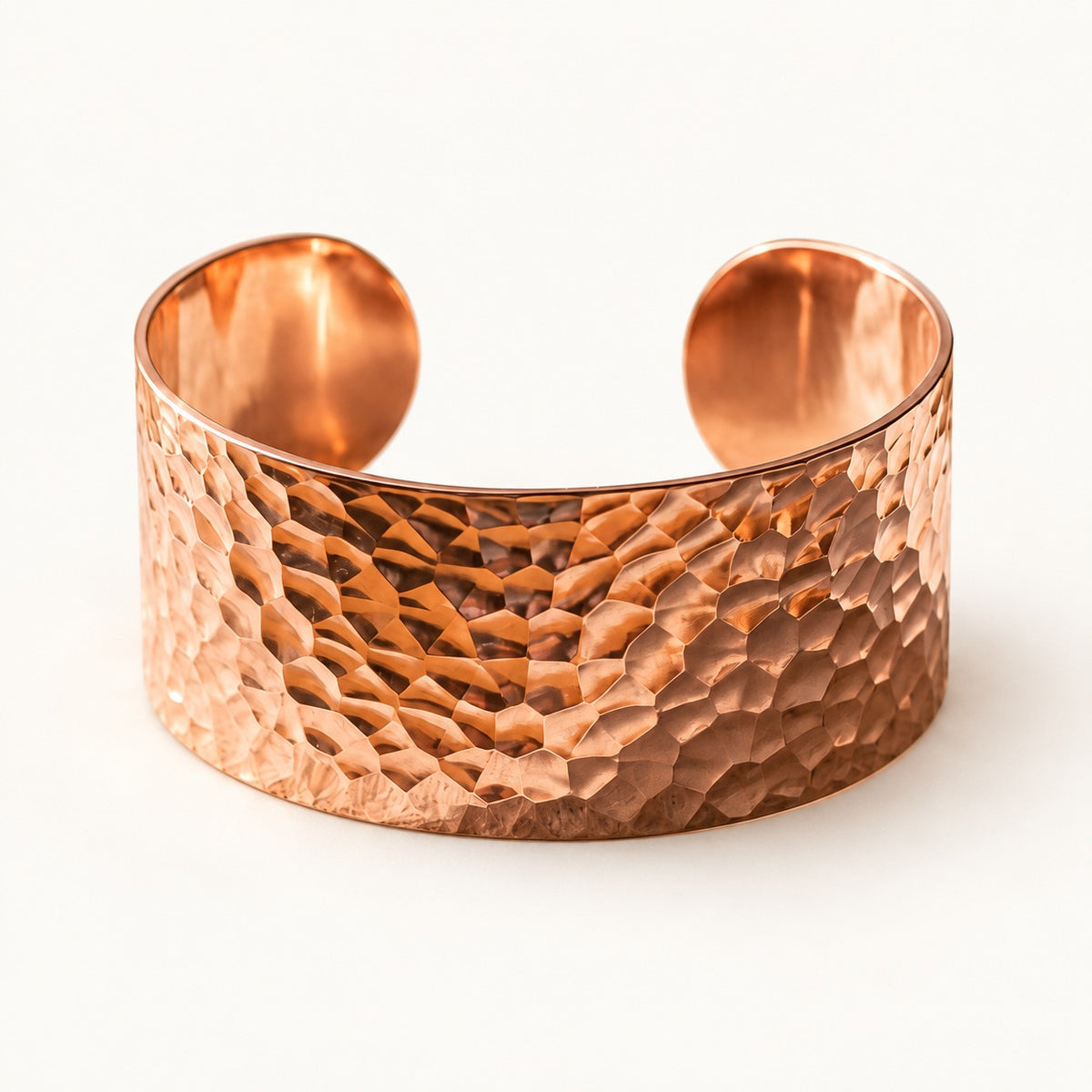 Copper&Ease — Forge Hammered Statement Copper Cuff — product view