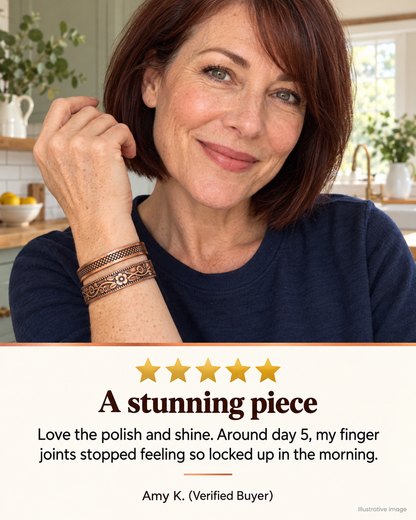 Forge Patterned Copper Cuff Duo