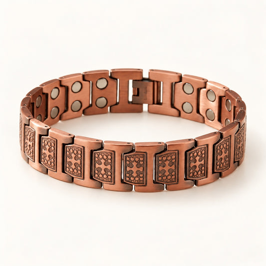 Copper&Ease — Gale Engraved Copper Link Bracelet — product view