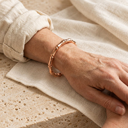Copper&Ease — Grove Bamboo Copper Bracelet — worn on the wrist