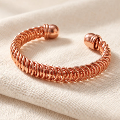 Copper&Ease — Gust Coil Copper Cuff — surface detail
