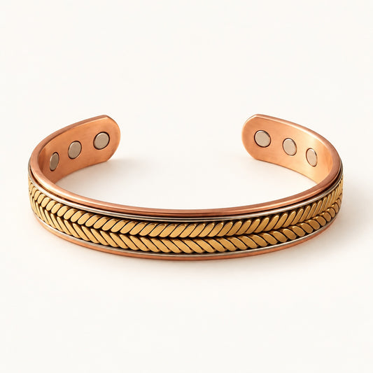 Copper&Ease — Harvest Herringbone Copper Cuff — product view