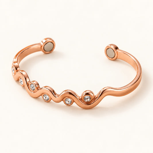 Copper&Ease — Lark Wave-Detail Copper Cuff — product view