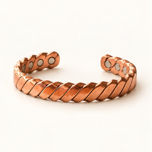Copper&Ease — Moss Faceted Copper Cuff — product view