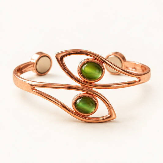 Copper&Ease — Opal Green Orbital Cuff — product view