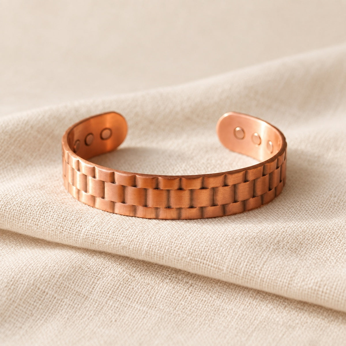 Copper&Ease — Ore Textured Copper Cuff — surface detail
