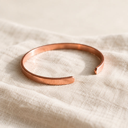 Copper&Ease — River Plain Copper Cuff — surface detail