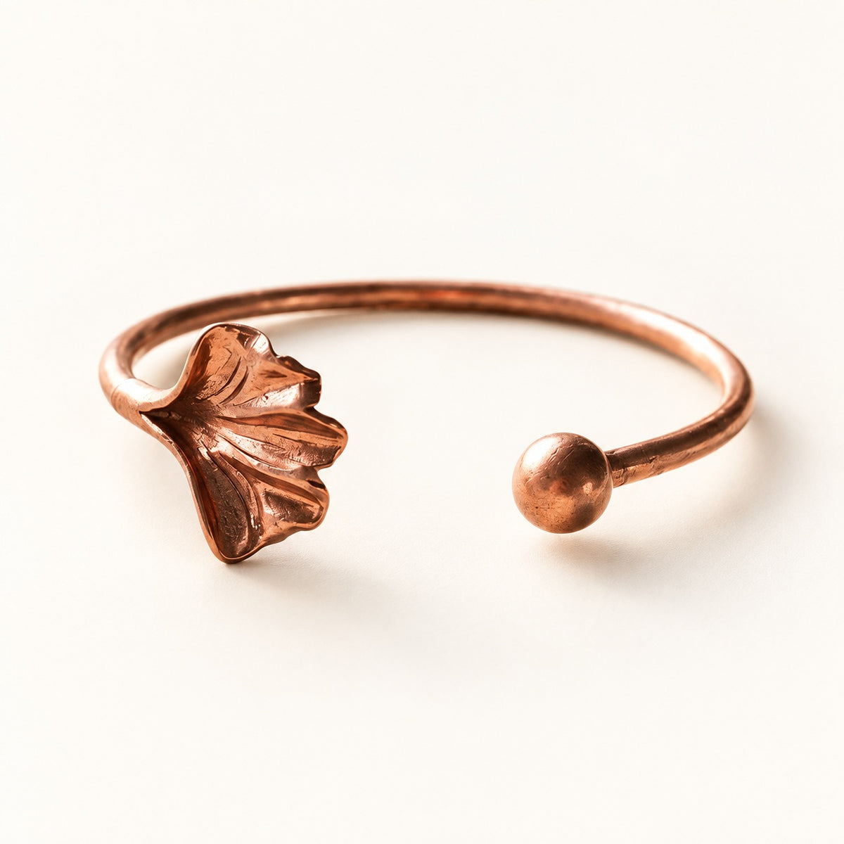 Copper&Ease — Shell Flower Copper Cuff — product view