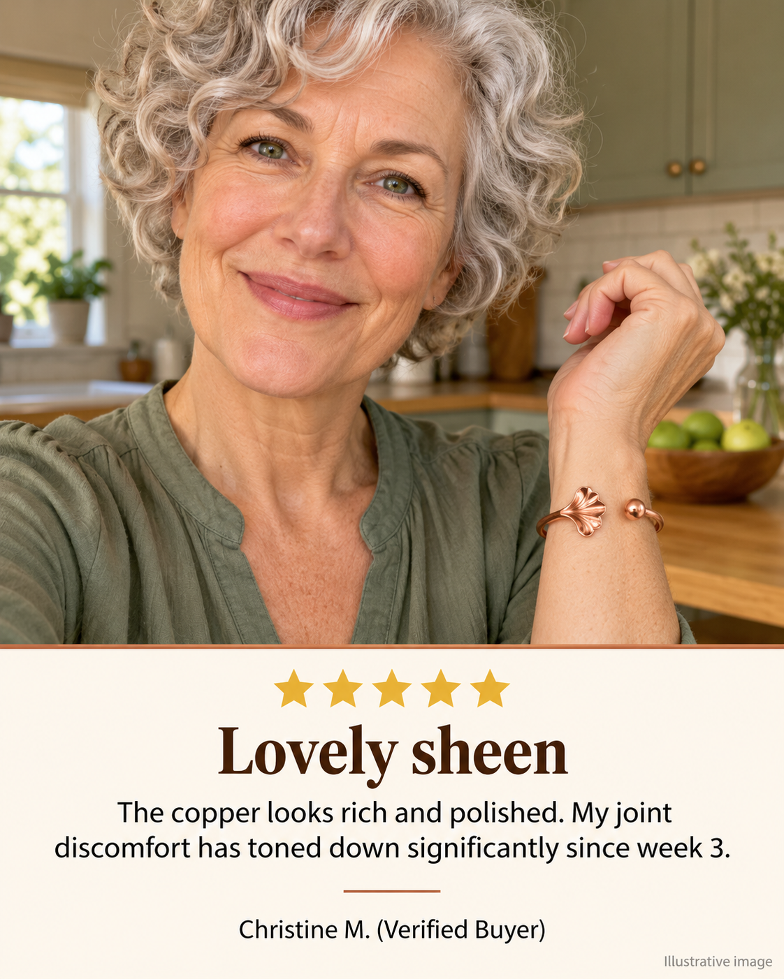 Shell Flower Copper Cuff