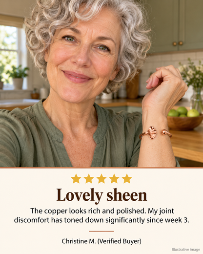 Shell Flower Copper Cuff