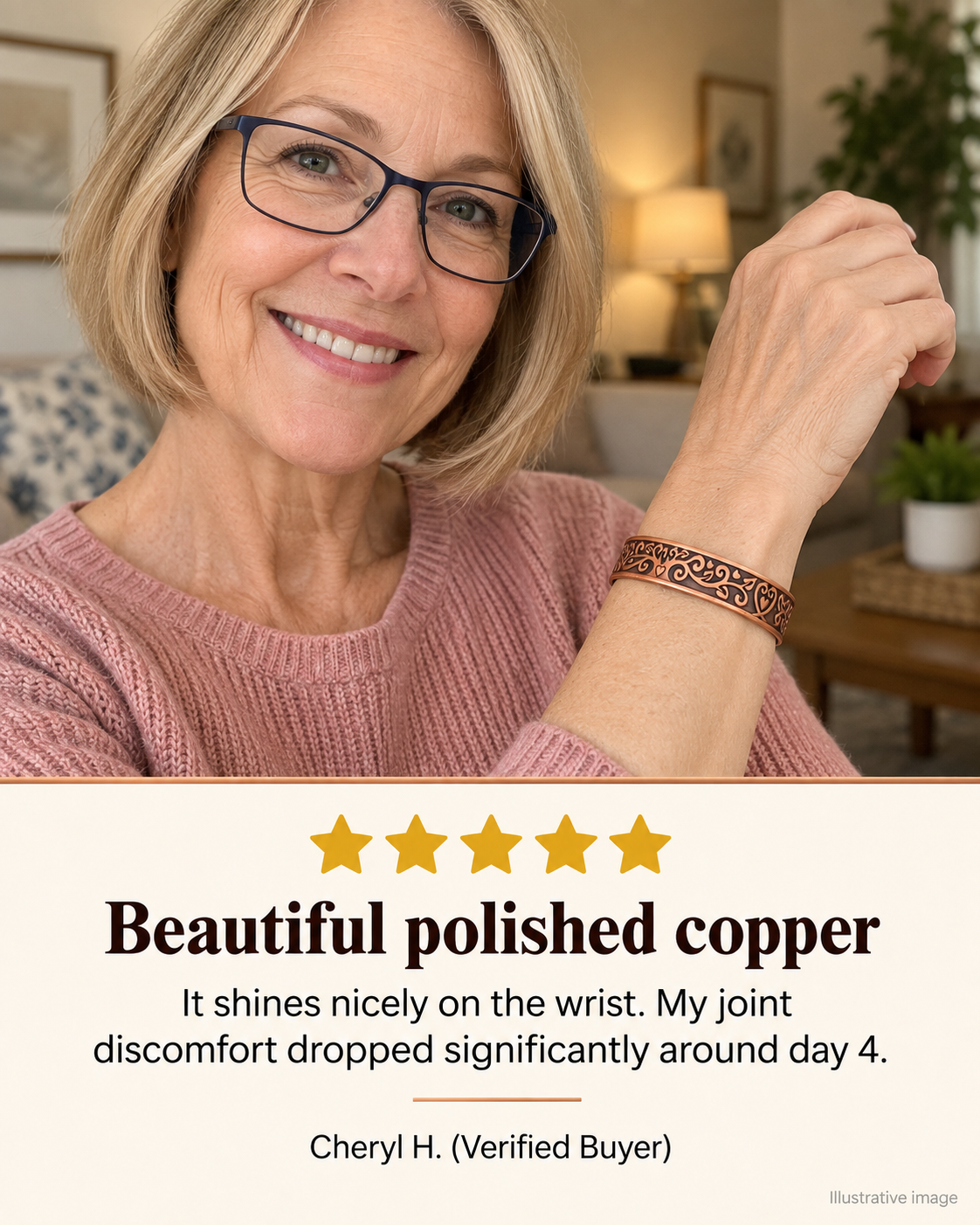 Tide Heart Copper Cuff