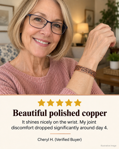 Tide Heart Copper Cuff