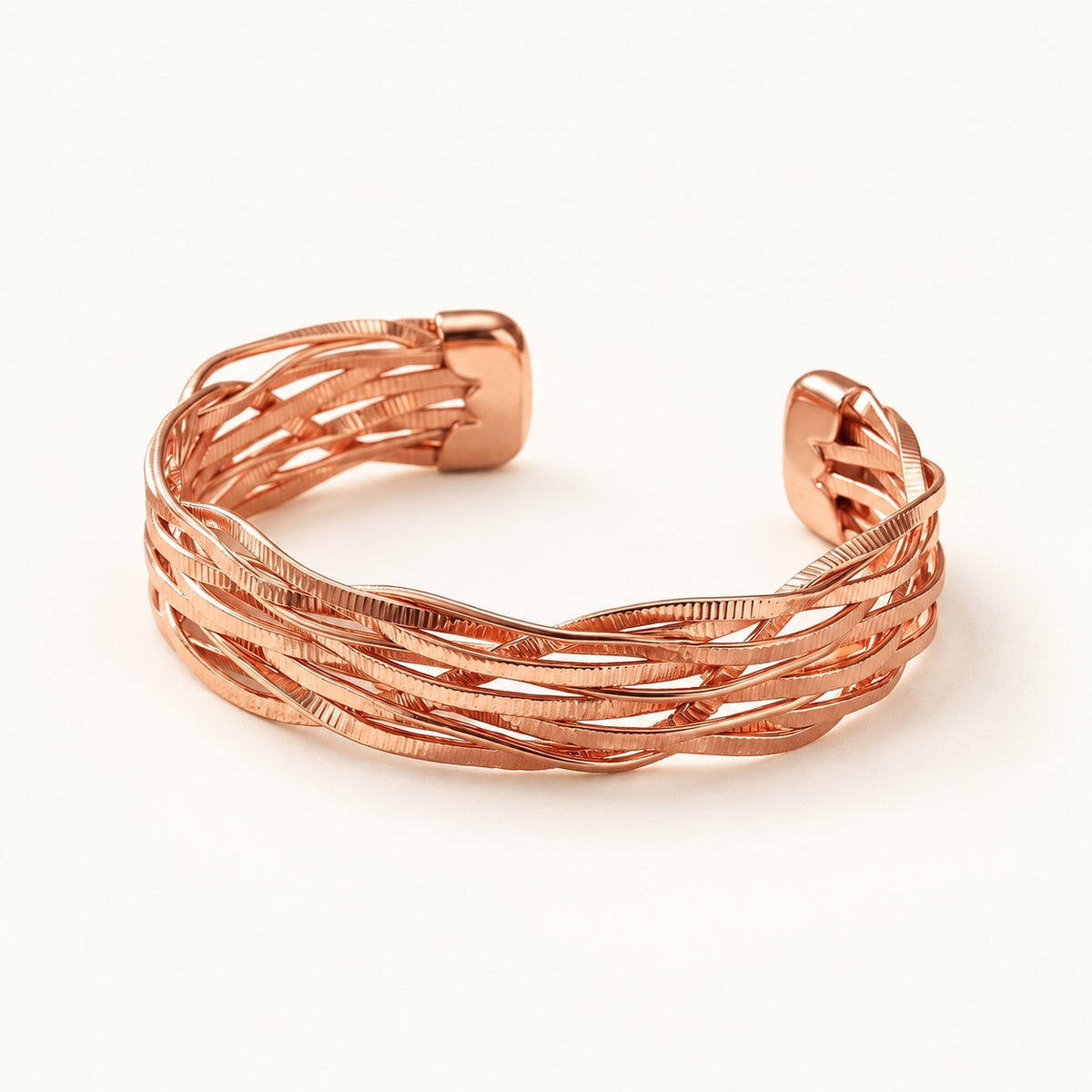 Copper&Ease — Wisp Woven-Wire Copper Cuff — product view